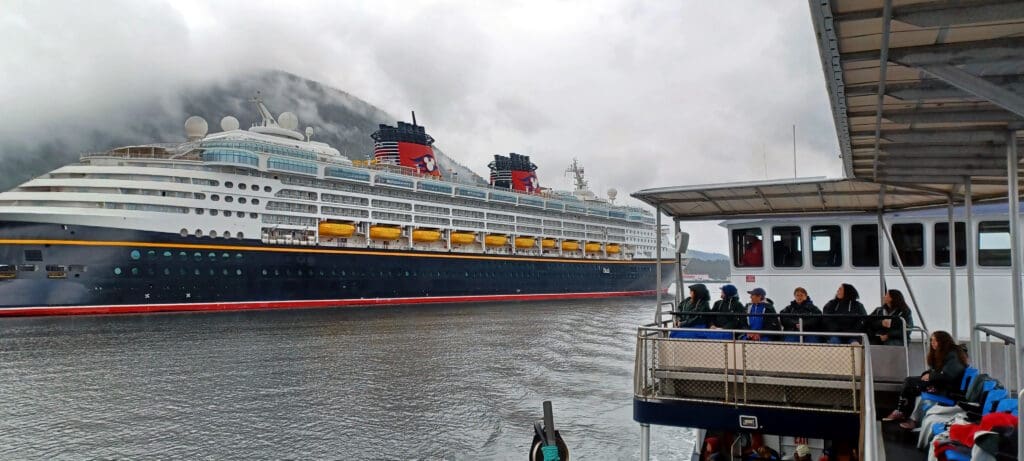 a cruise ship on the water