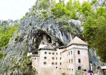 a building on a cliff