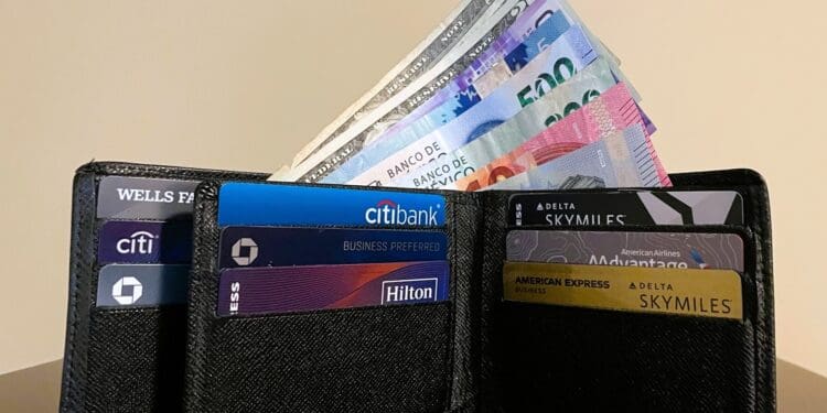 a wallet with money in it