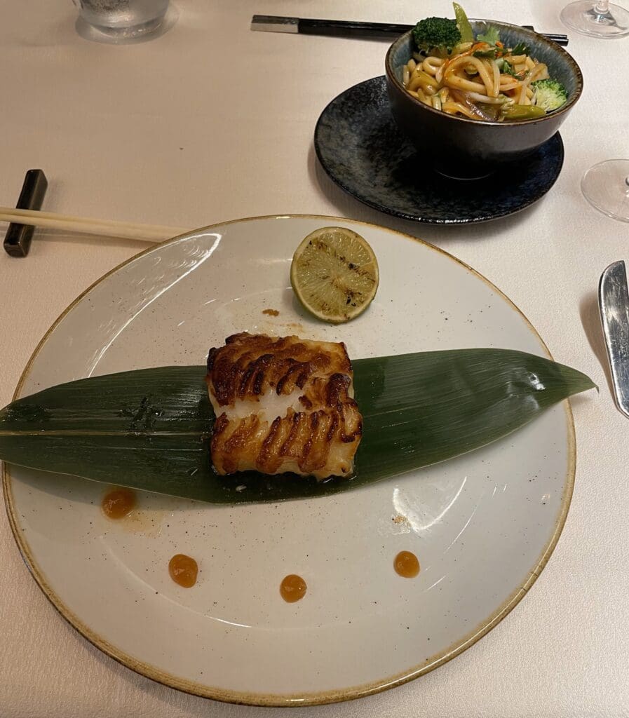 a plate of food on a table