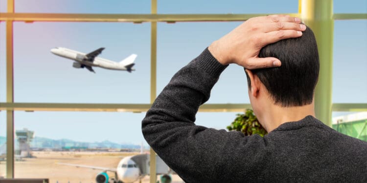 A man missed his flight