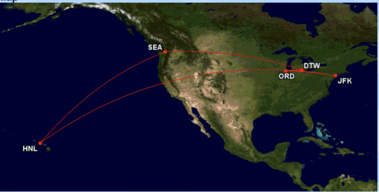 Delta Mileage Run to Hawaii: 10,827 MQM at 5 CPM (From Chicago, One-Night Stay)