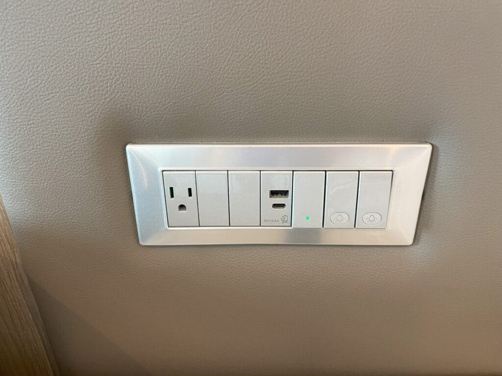 a close up of a power outlet