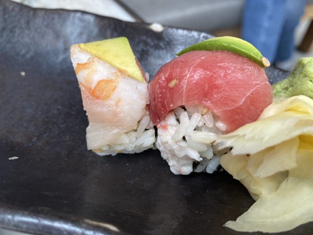 Sushi at Katsuya in Brentwood, California. This meal's check was paid with the Inkind app.