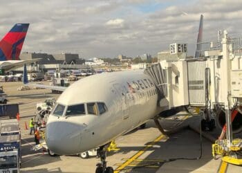 an airplane at an airport