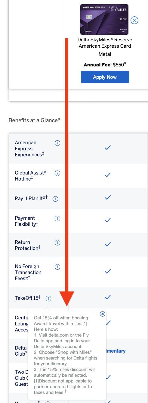 A New Feature? The Delta Reserve Amex’s “TakeOff 15” — a 15% Discount on SkyMiles Award Travel for Card Members?!
