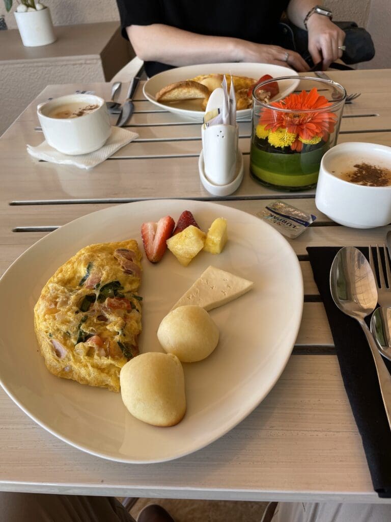 a plate of food on a table