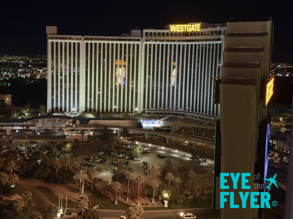 Westgate Las Vegas from the SpringHill Suites Las Vegas Convention Center rooftop deck (© Eye of the Flyer)