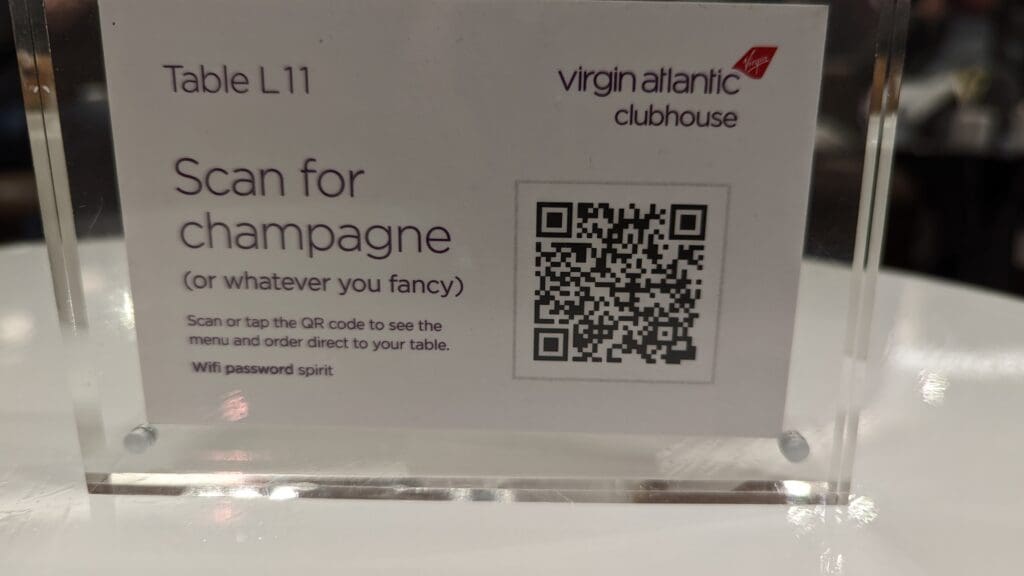 a sign with a qr code