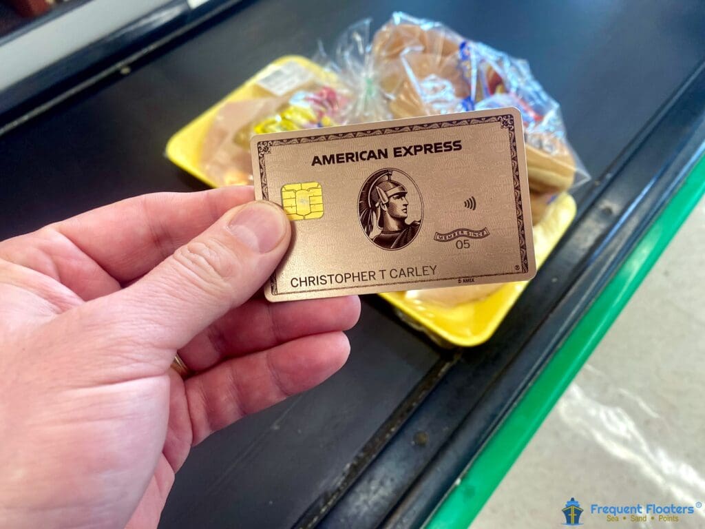 Using an American Express® Gold Card at a supermarket