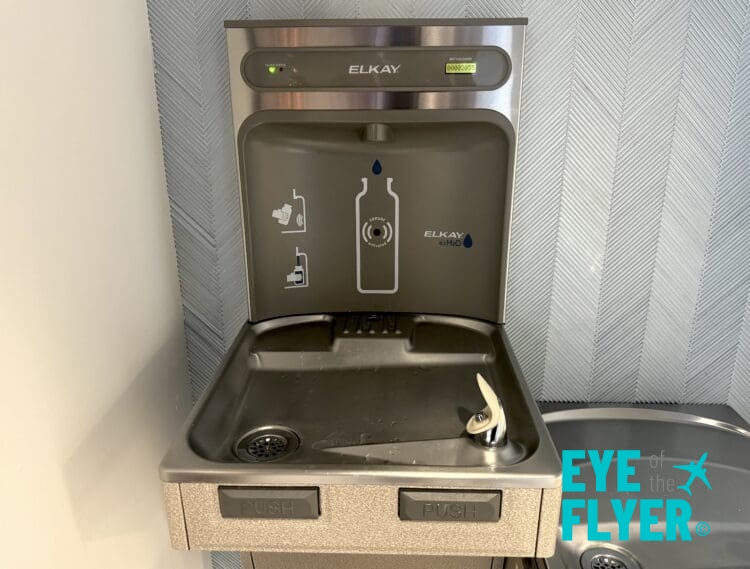 A water bottle filling station.