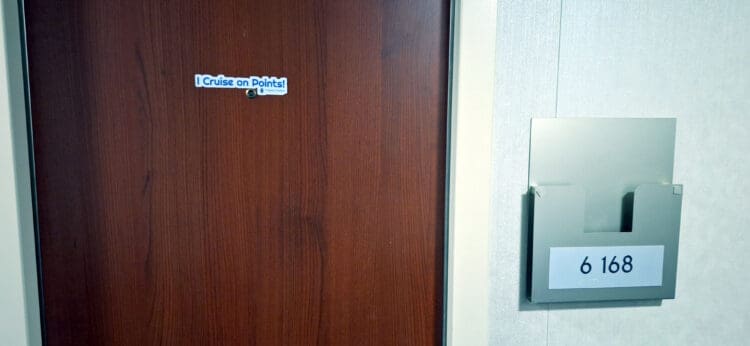 a door with a sign on it