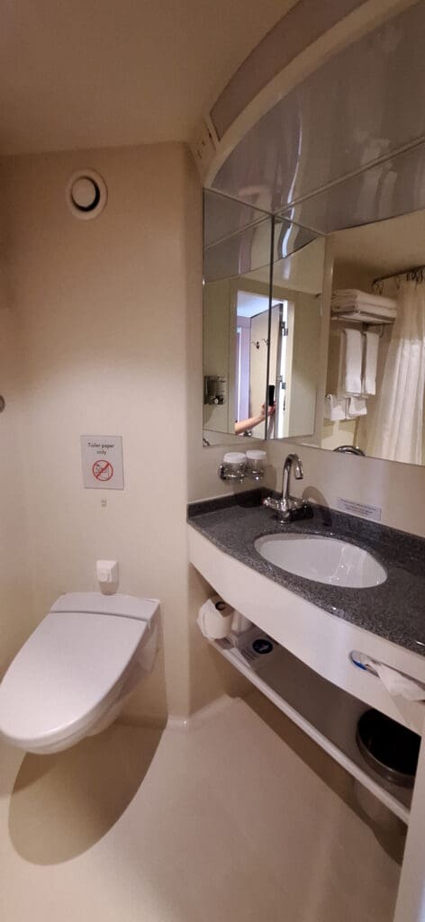 a bathroom with a mirror and sink