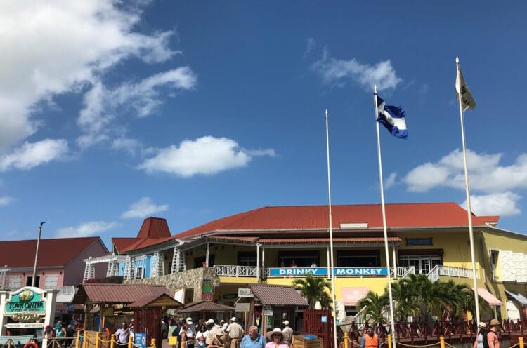 a building with a flag on it