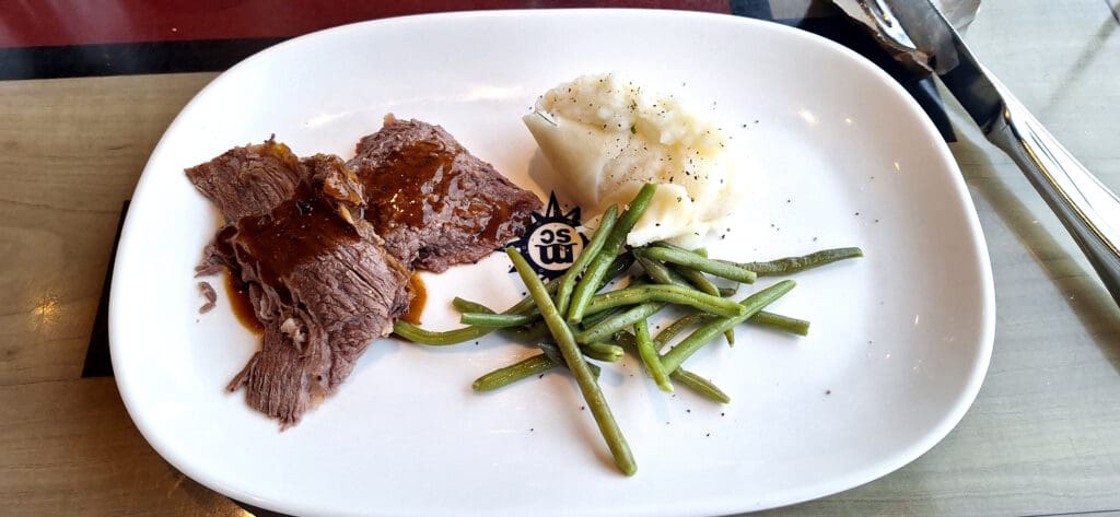 a plate of food on a table