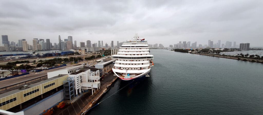 a cruise ship in the water