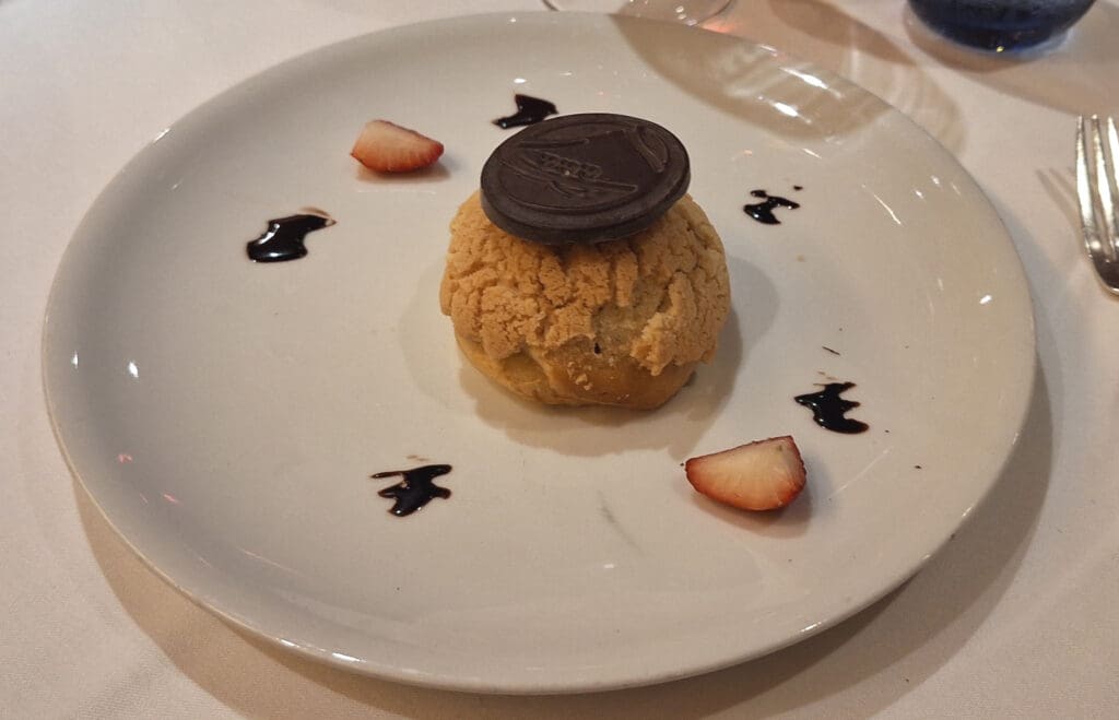 a cookie on a plate