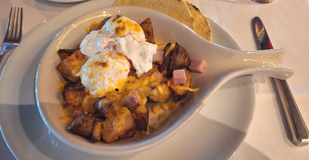 a plate of food on a table