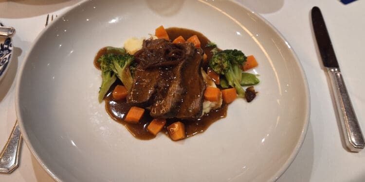 a plate of food on a table