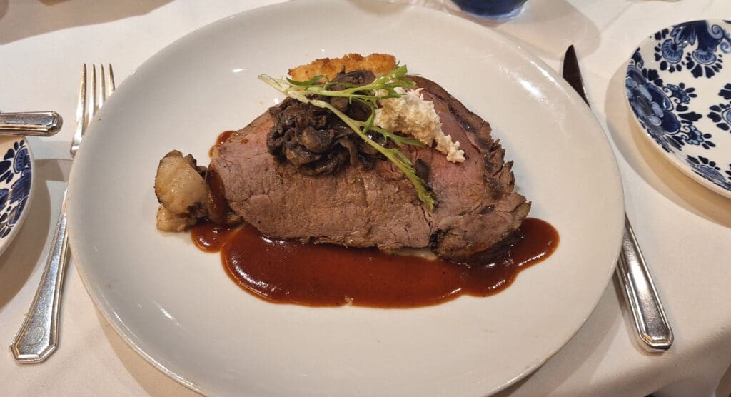 a plate of food on a table