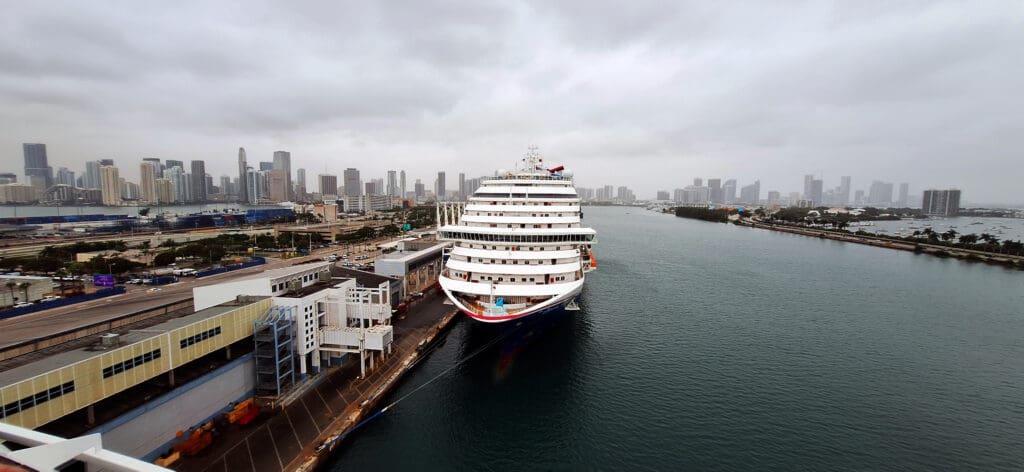 a cruise ship in the water