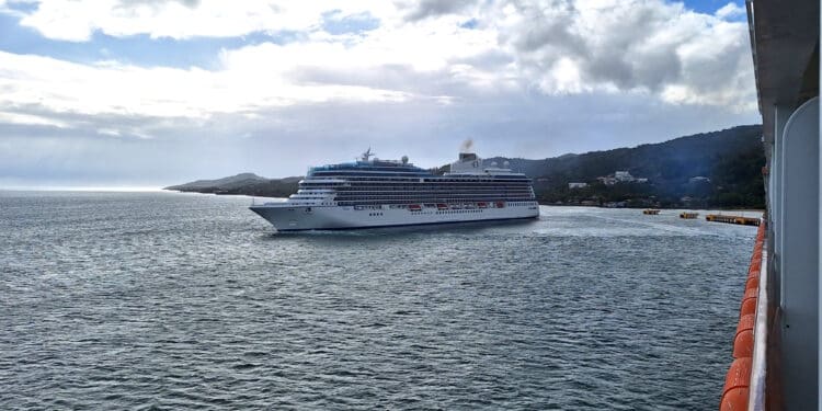 a cruise ship in the water