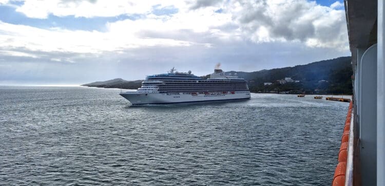 a cruise ship in the water