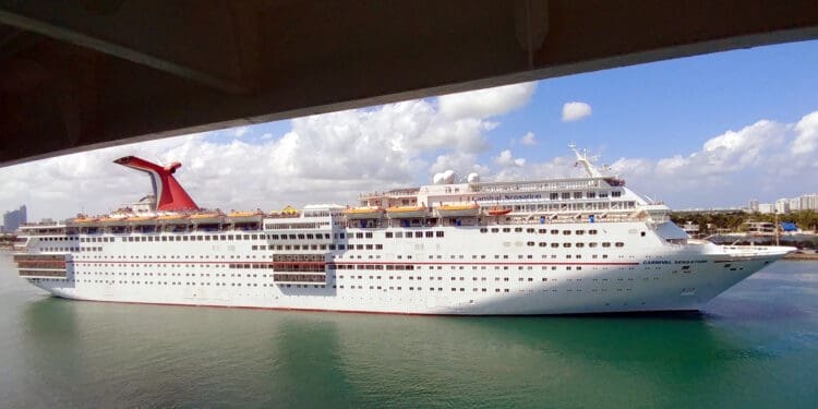 a large cruise ship in the water
