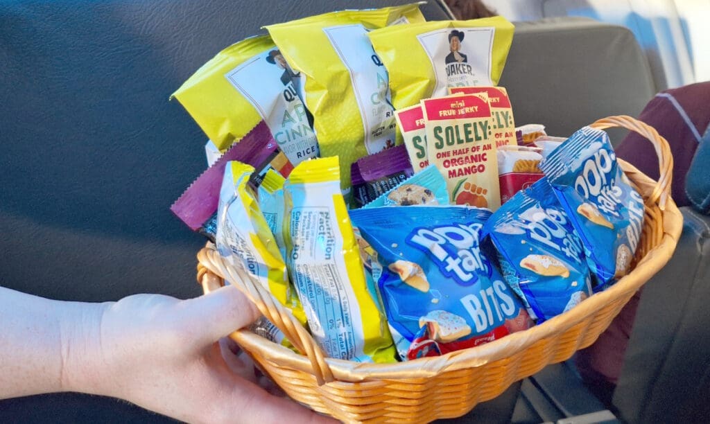 a basket of snacks