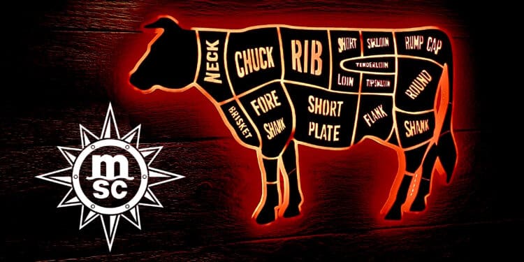 a diagram of a cow