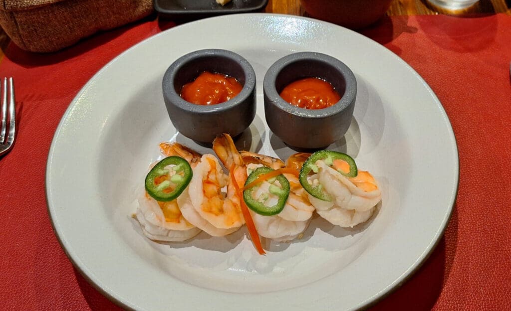 a plate of food on a table