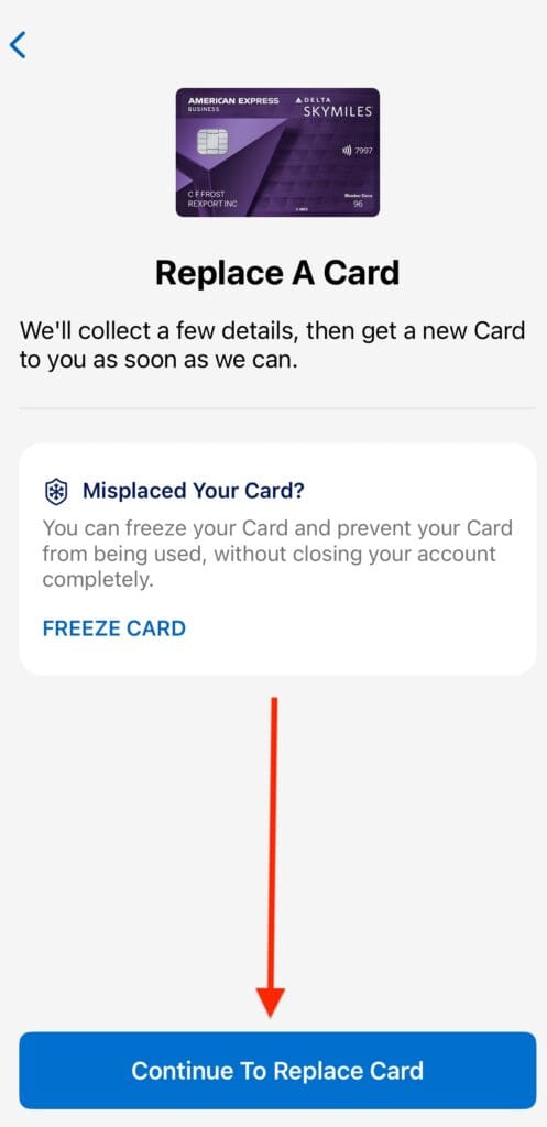 Order a Delta 747 Reserve card on Amex's app
