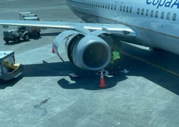 a large airplane with a large engine