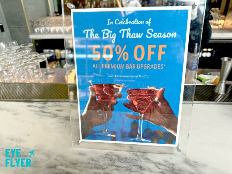 Delta Sky Club drink discount