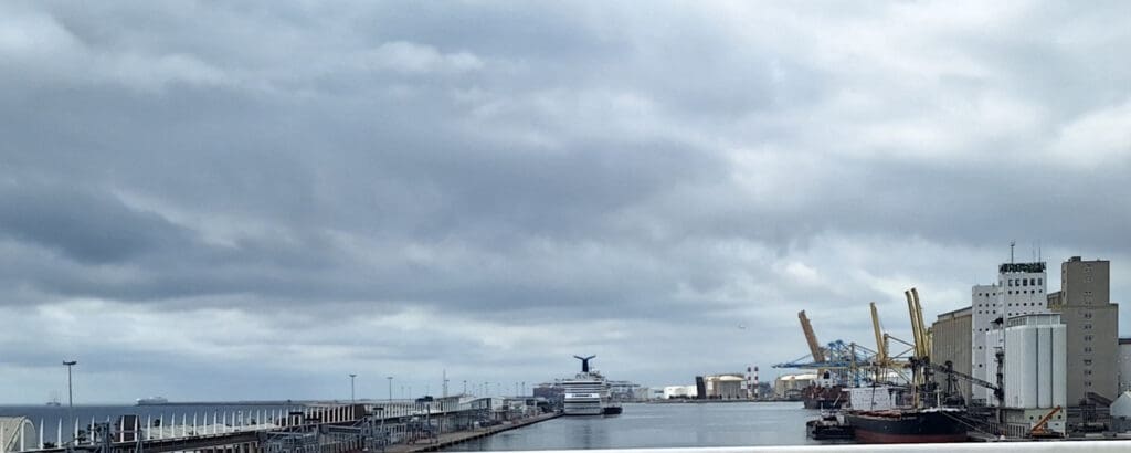 a cruise ship in the water