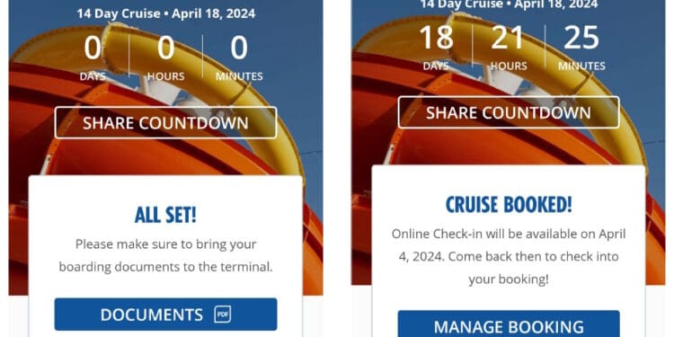 screens screenshot of a cruise ship