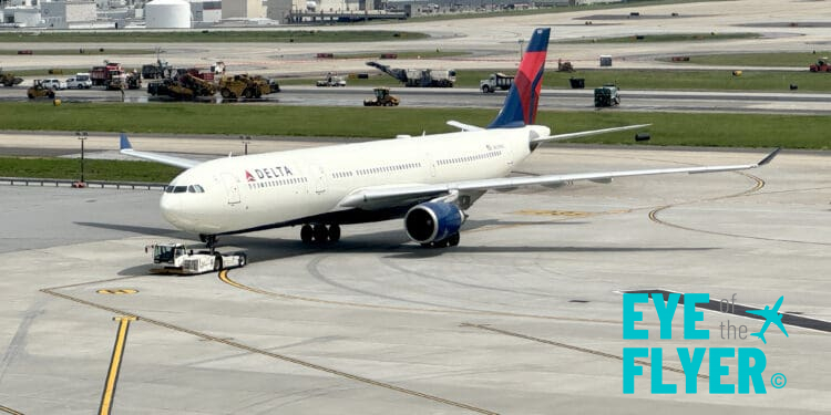 a plane on the runway