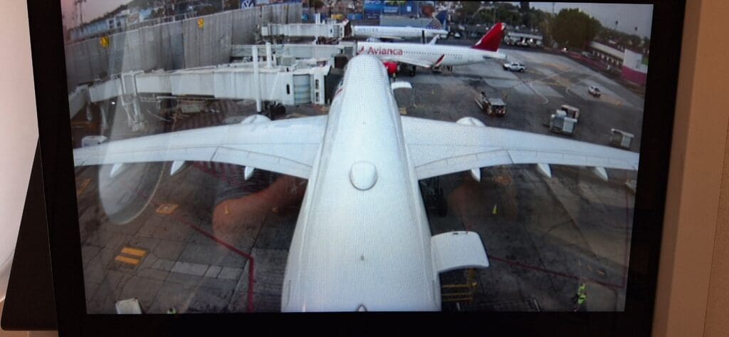 a plane on the runway