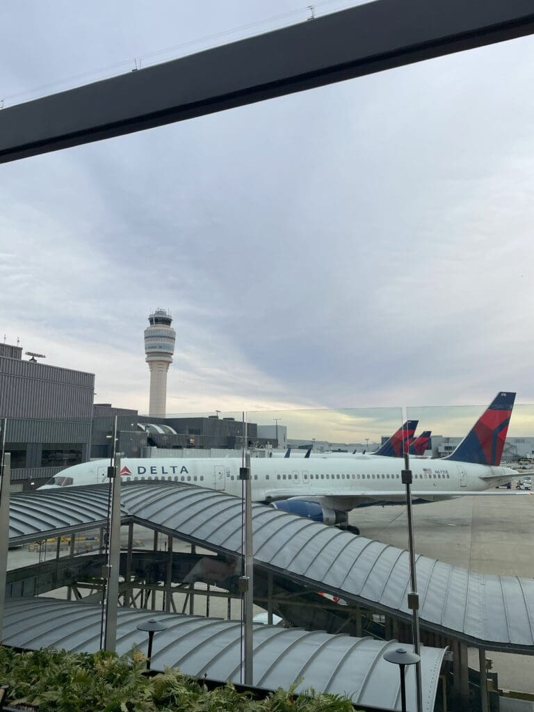 an airplane at an airport