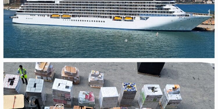 a cruise ship in the water