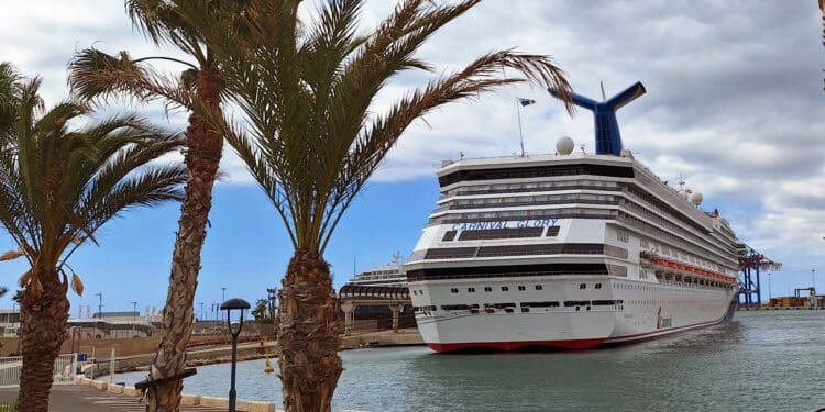 a cruise ship in the water