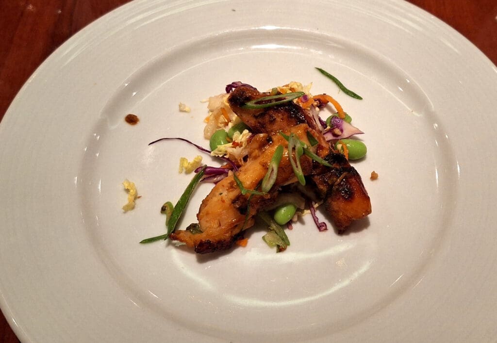 a plate of food on a table