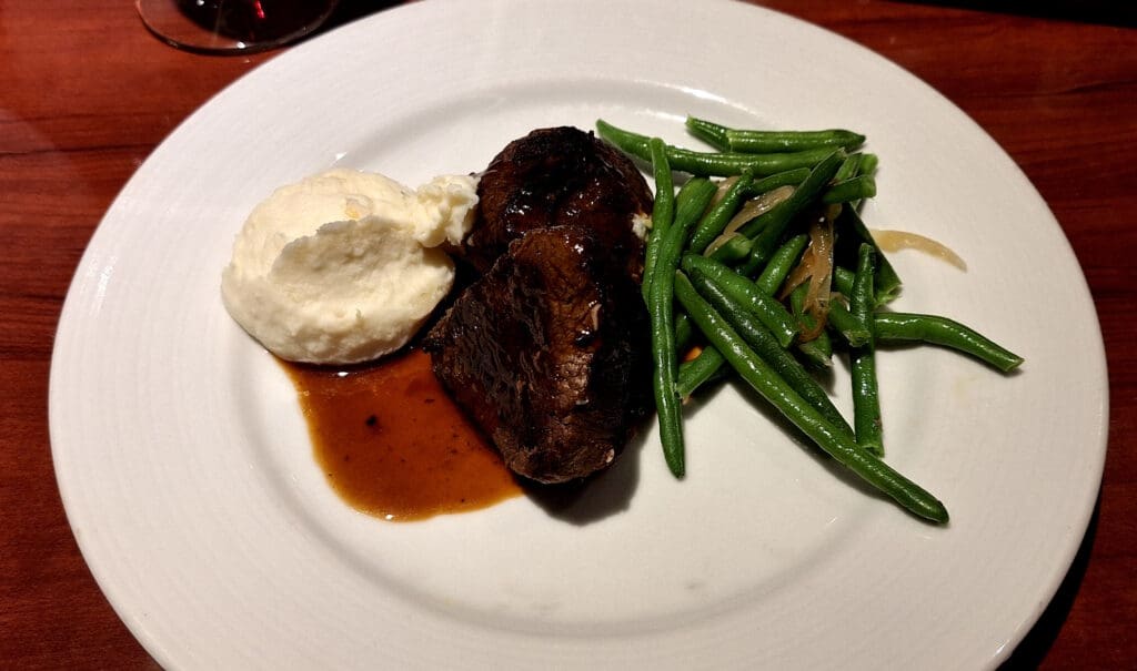 a plate of food on a table