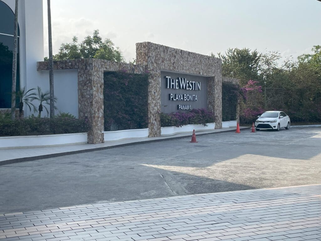 a car parked in front of a building