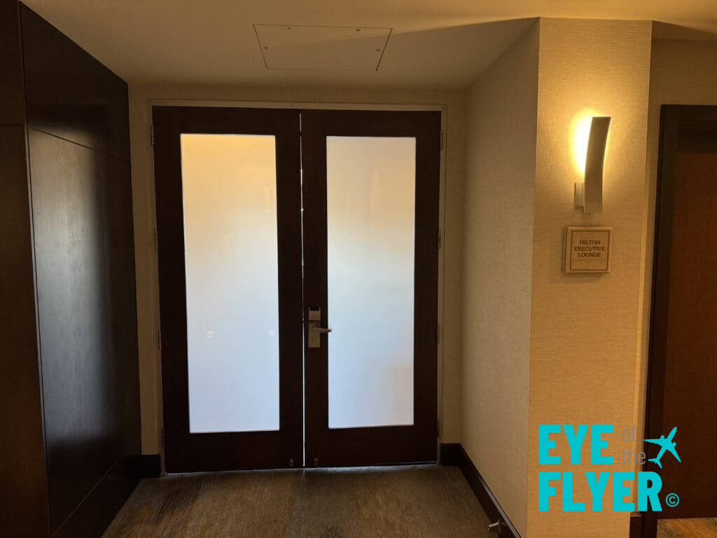 Entrance to the executive lounge at the Hilton Minneapolis Bloomington 