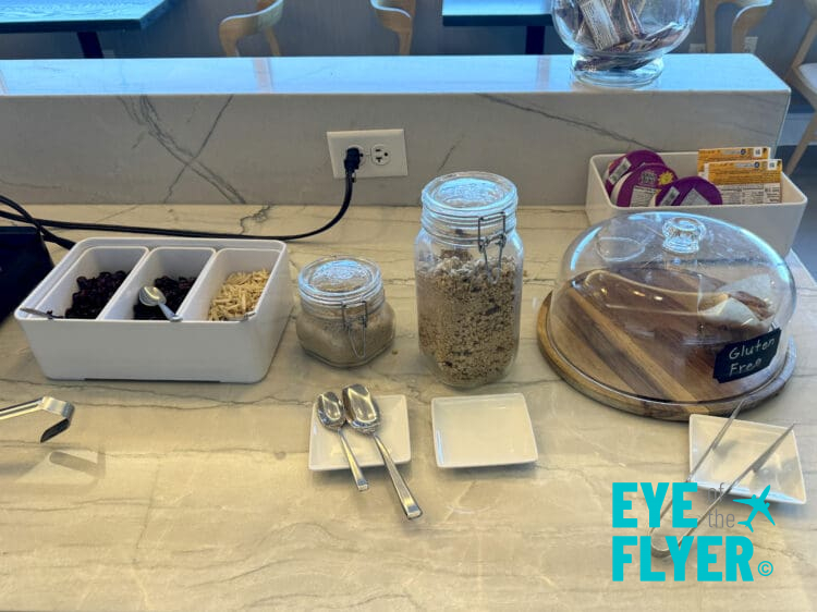 a table with food items on it