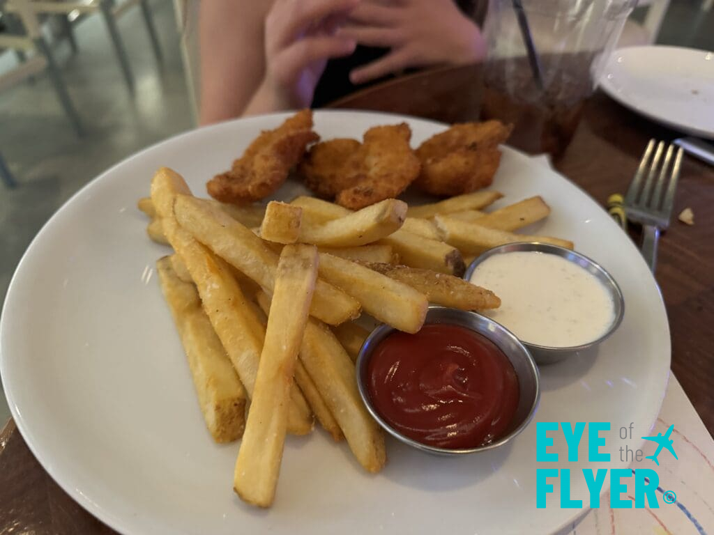 Kids chicken fingers and fries at Wolfgang Puck Bar & Grill at the MGM Grand Las Vegas