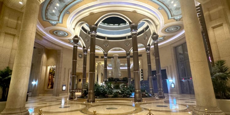 Lobby at The Palazzo resort in Las Vegas
