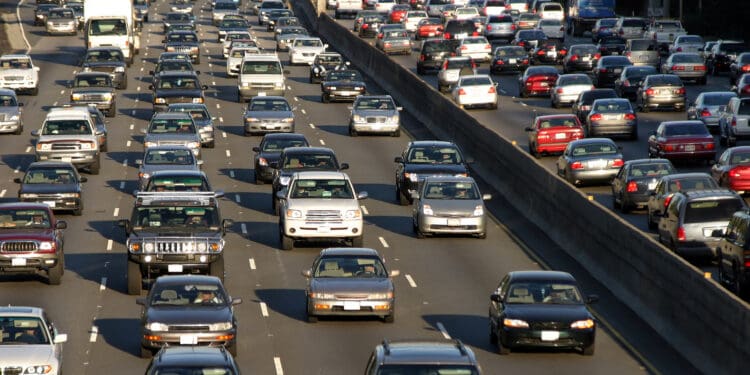 Traffic jam in Los Angeles