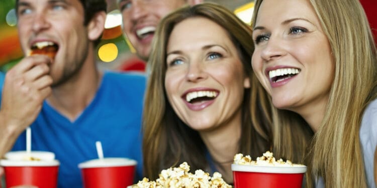 People enjoying concessions at an event.